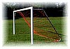 6'6" x 18'6" U-9/12 Round Aluminum Soccer Goals. (pr.)